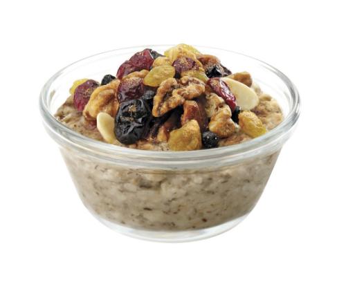 Oatmeal is a heart-healthy breakfast option.